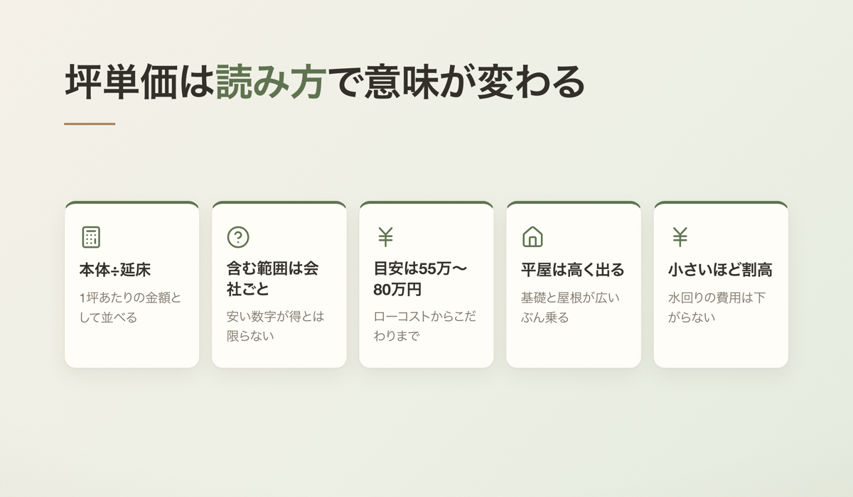 坪単価は読み方で意味が変わる