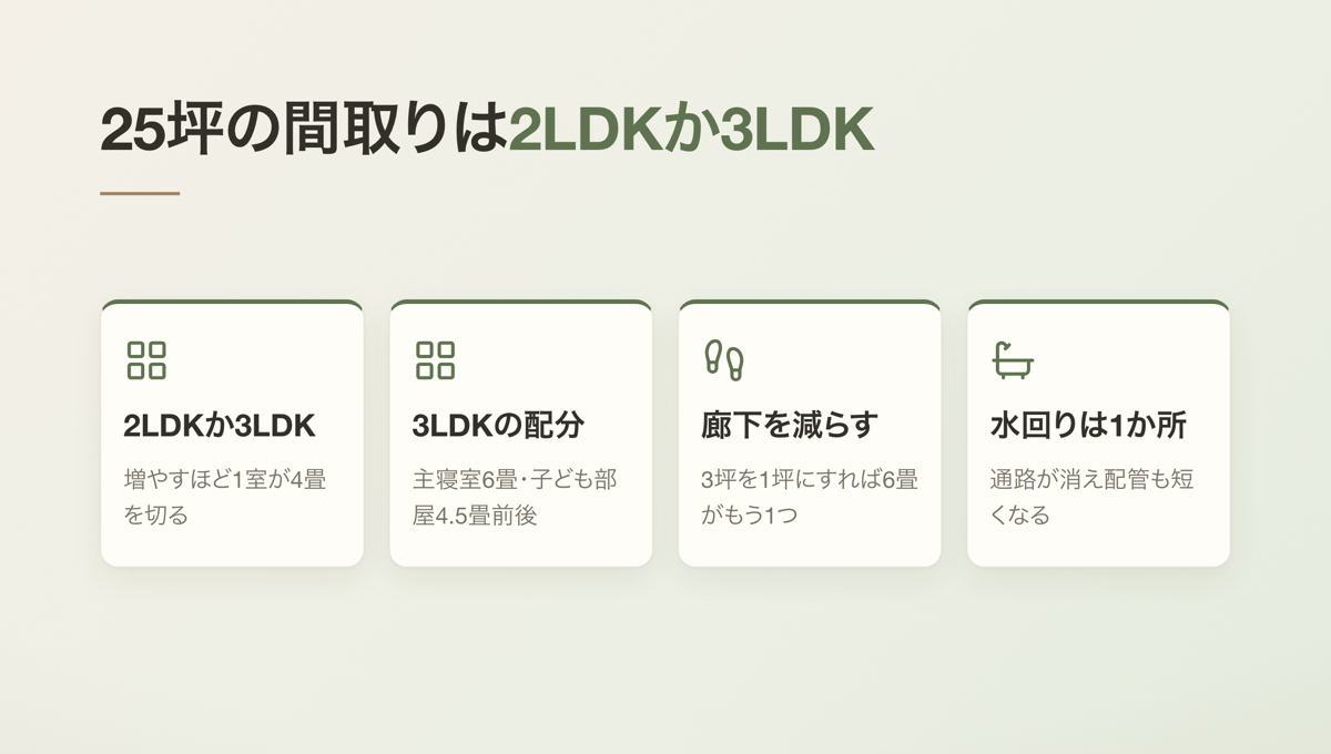 25坪の間取りは2LDKか3LDK