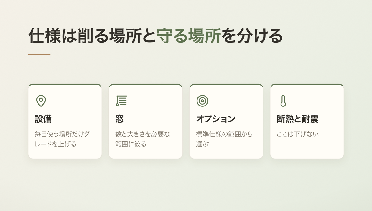 仕様は削る場所と守る場所を分ける