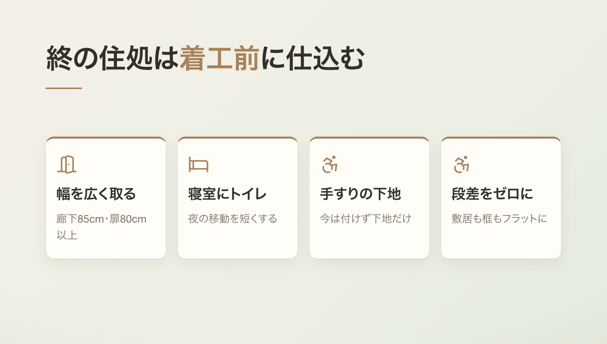 終の住処は着工前に仕込む