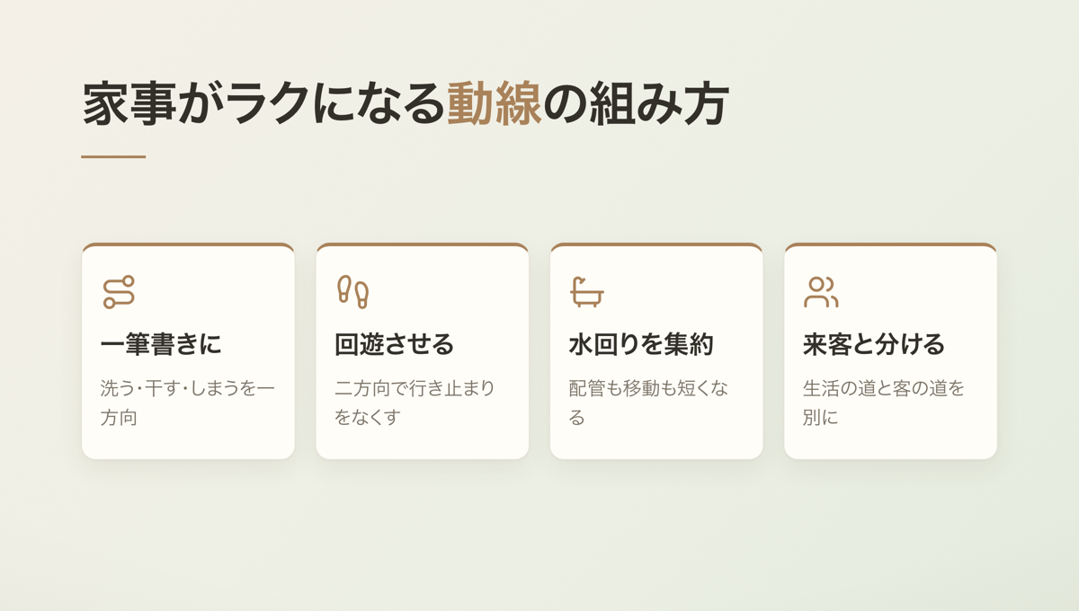 家事がラクになる動線の組み方