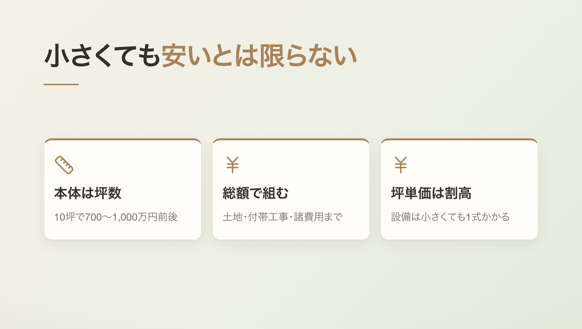 小さくても安いとは限らない