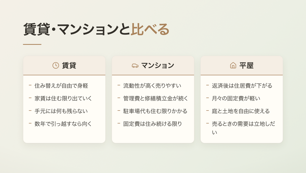 賃貸・マンションと比べる